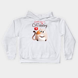 everyday is cat Kids Hoodie